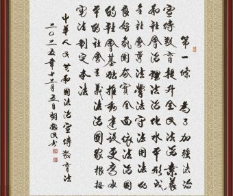 书·法 胡振民：法治宣传教育法第一条