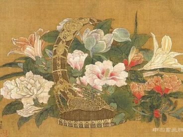 宋 李嵩《花篮图》