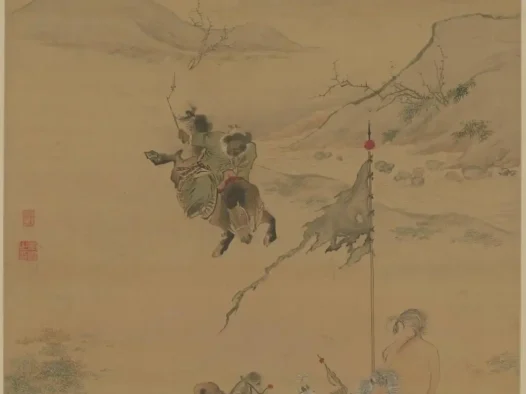 仇英《秋原猎骑图》